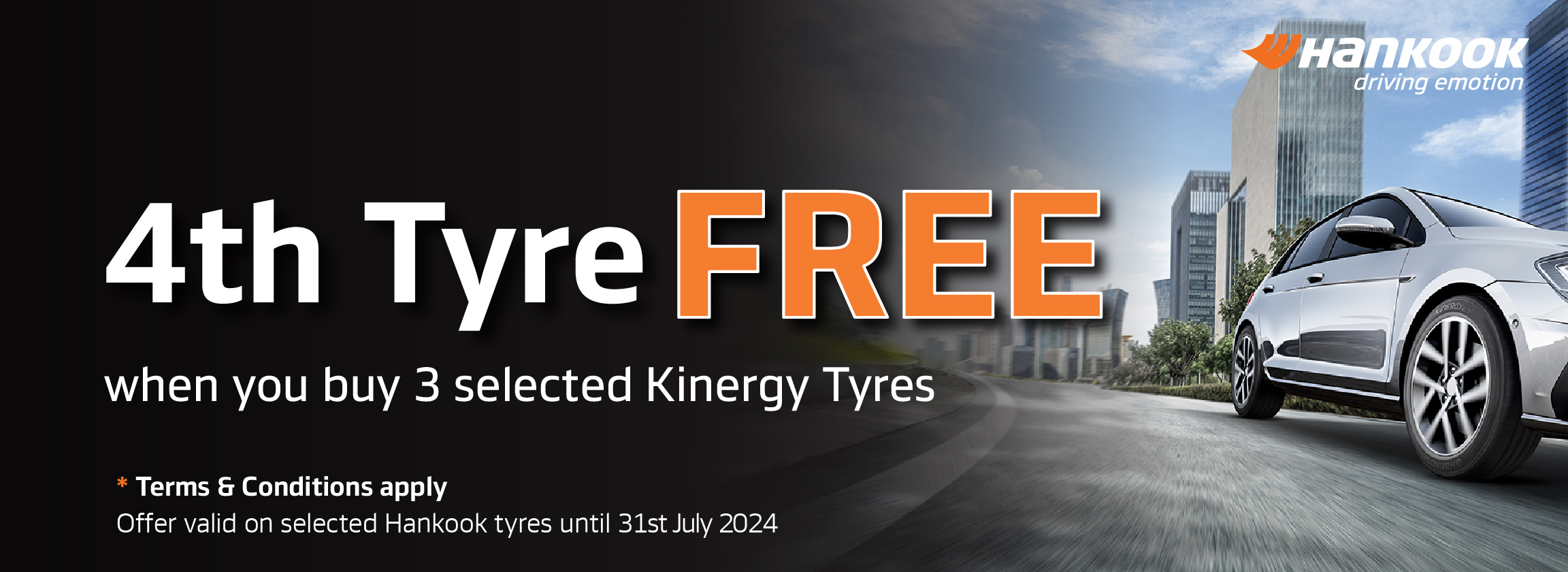 Hankook – 4th Tyre free Promotion