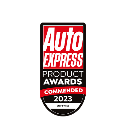 Logotipo de recomendado de Auto Express SUV Tyre Test 2021